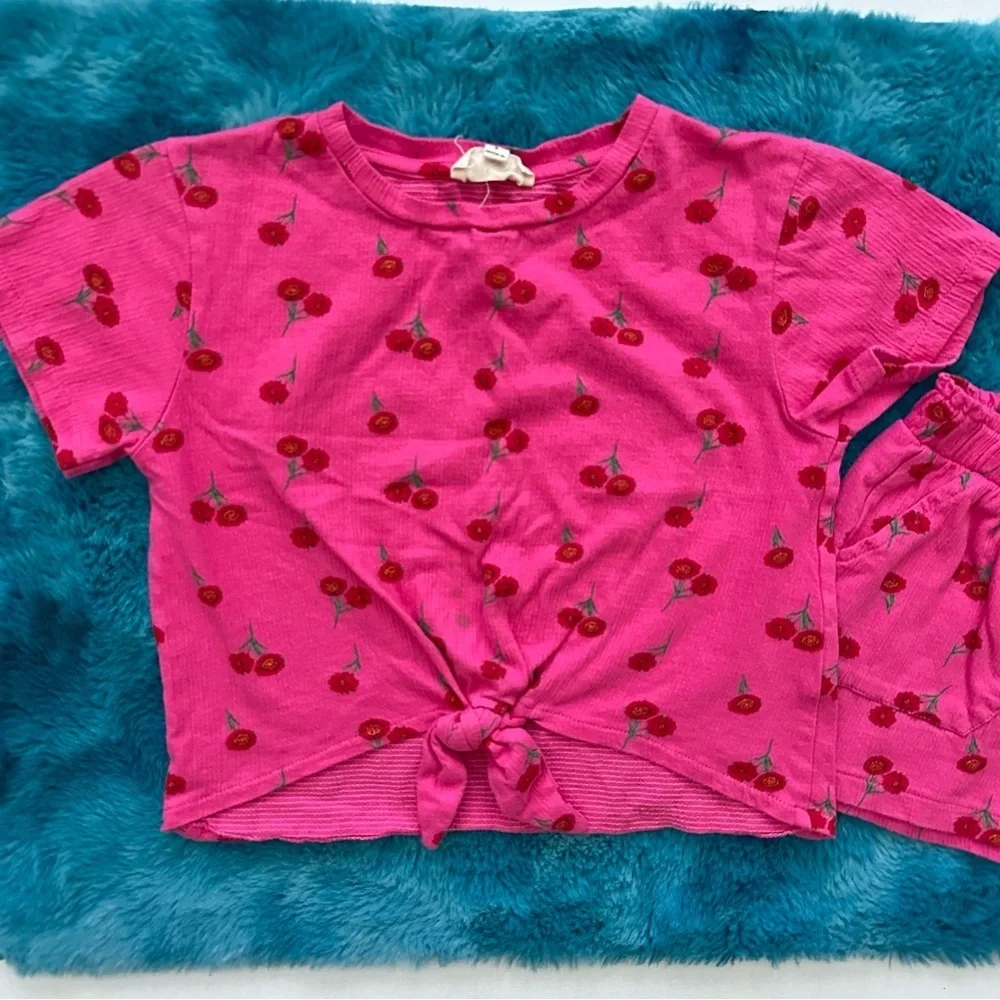 Jessica Simpson Pink Cherry Kids Short Set Size 6